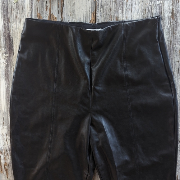 Aritzia Babaton Mace Pant Black Vegan Leather Women's 12 - Picture 4 of 9